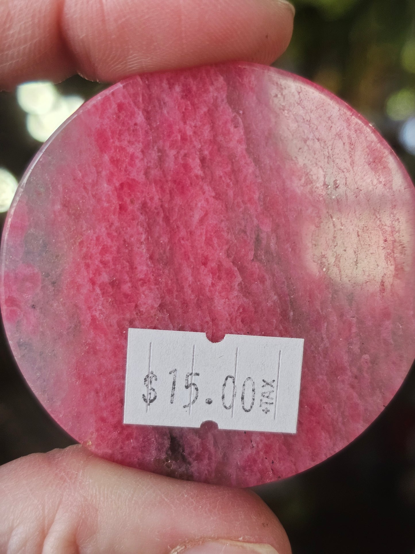 Rhodonite disc
