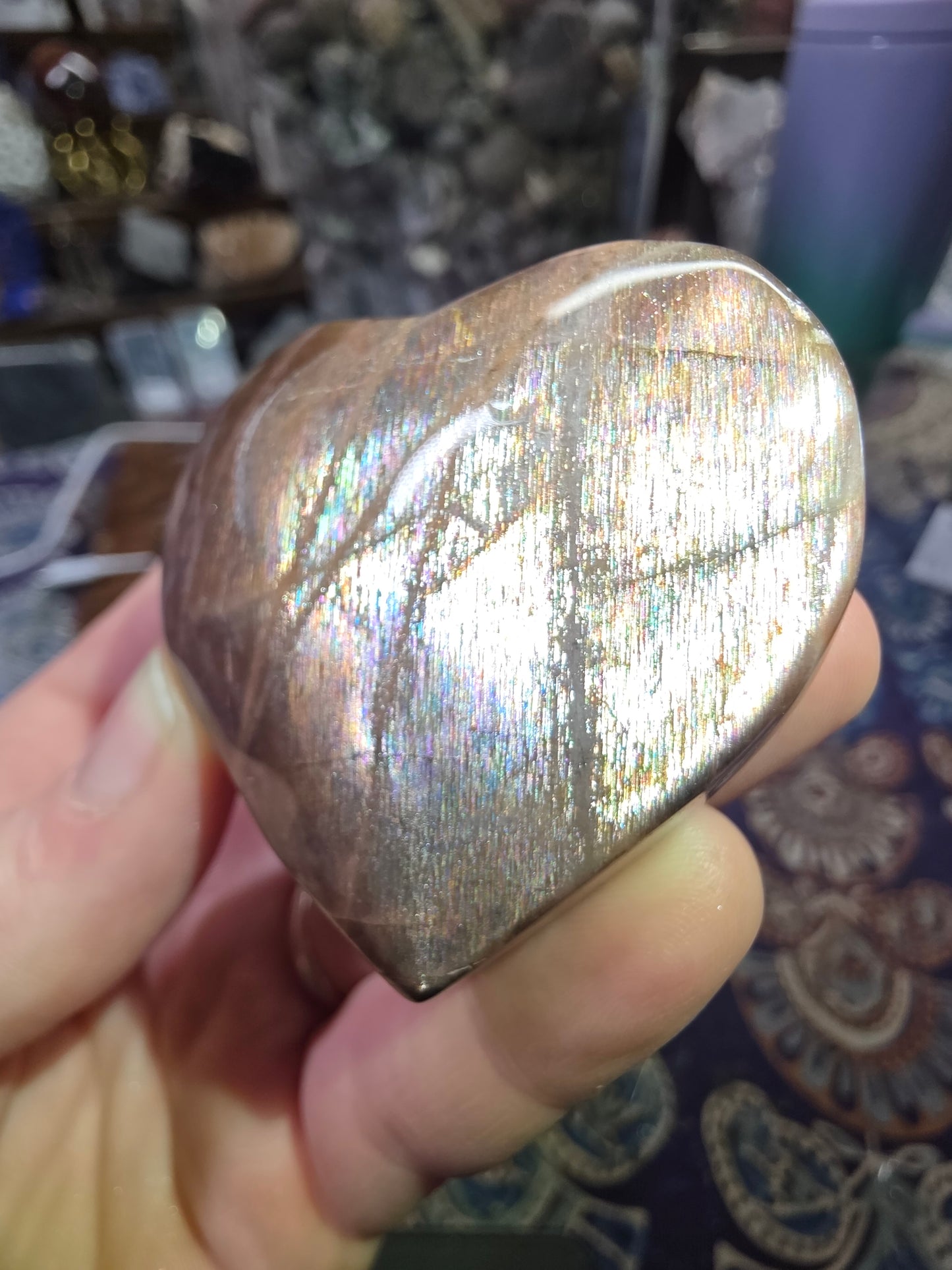 Tanzanian Sunstone Heart