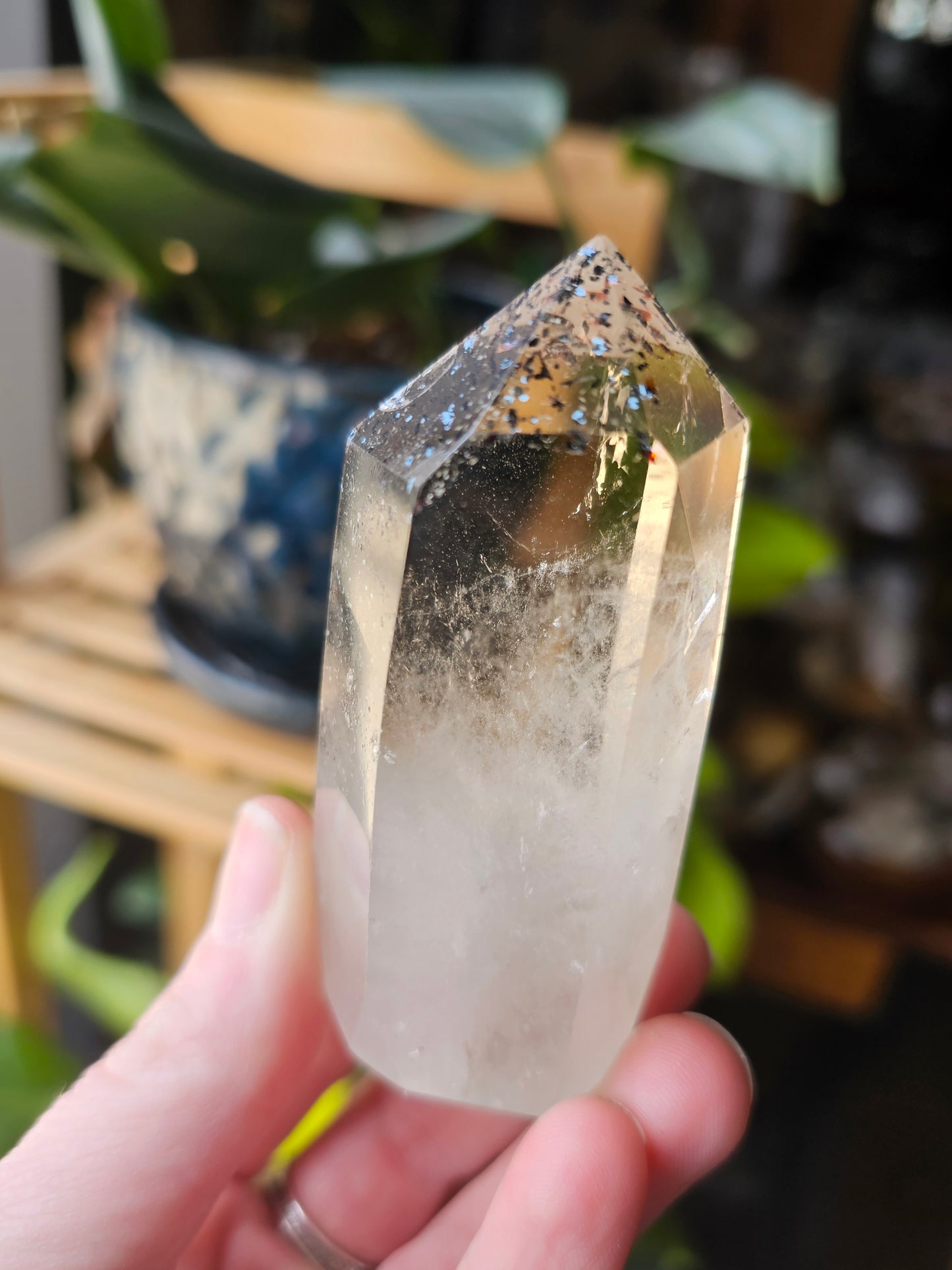 Hematite in Quartz Point