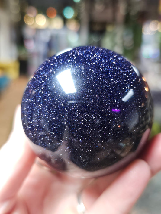 Blue Goldstone Sphere
