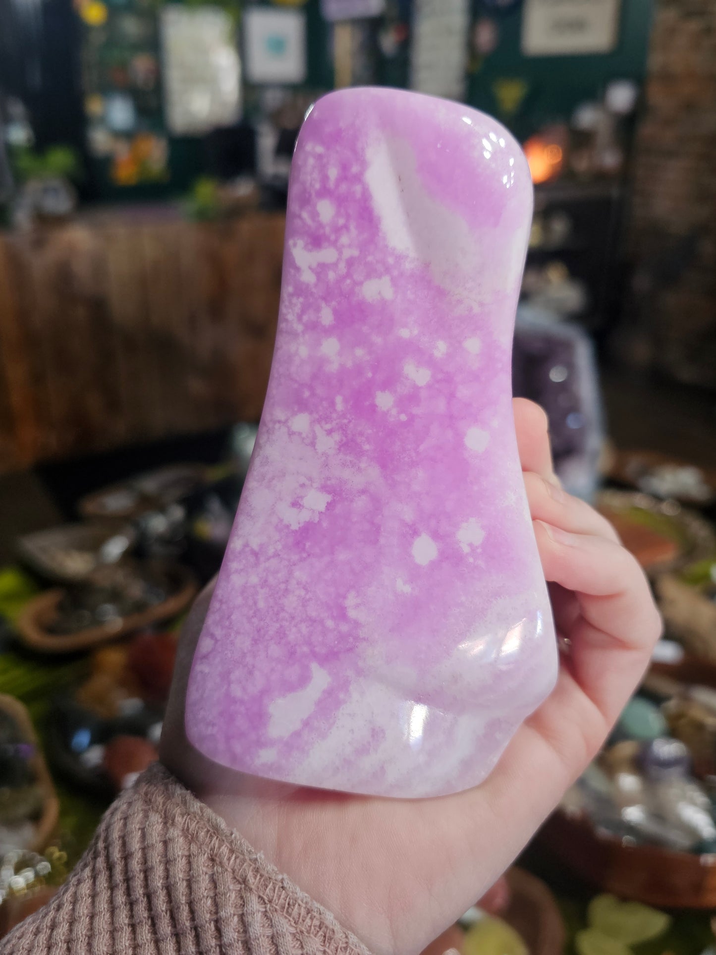 Pink Aragonite Freeform