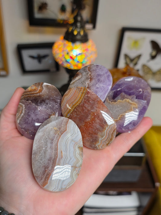Amethyst Agate Palmstone