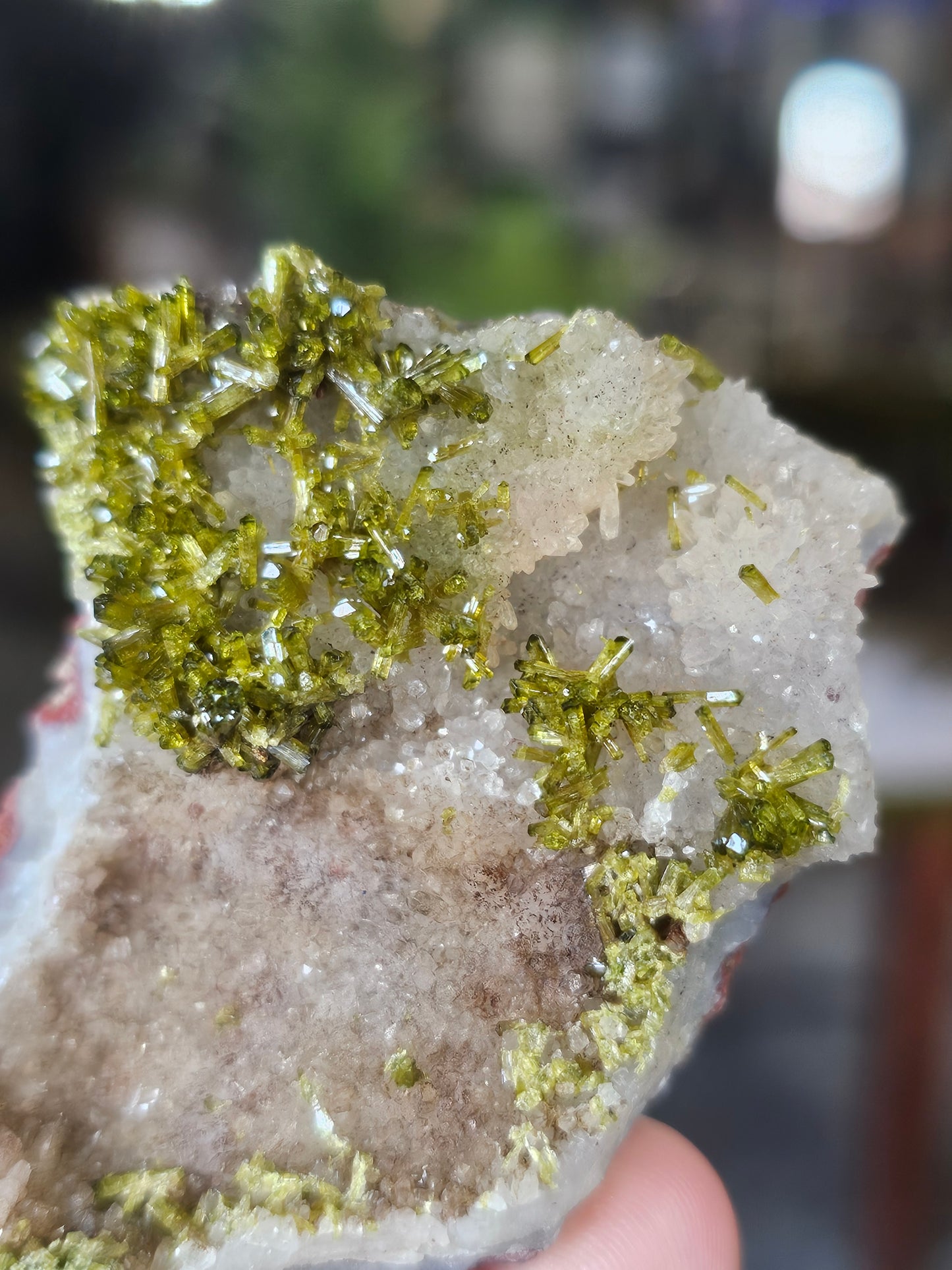 Epidote on Quartz