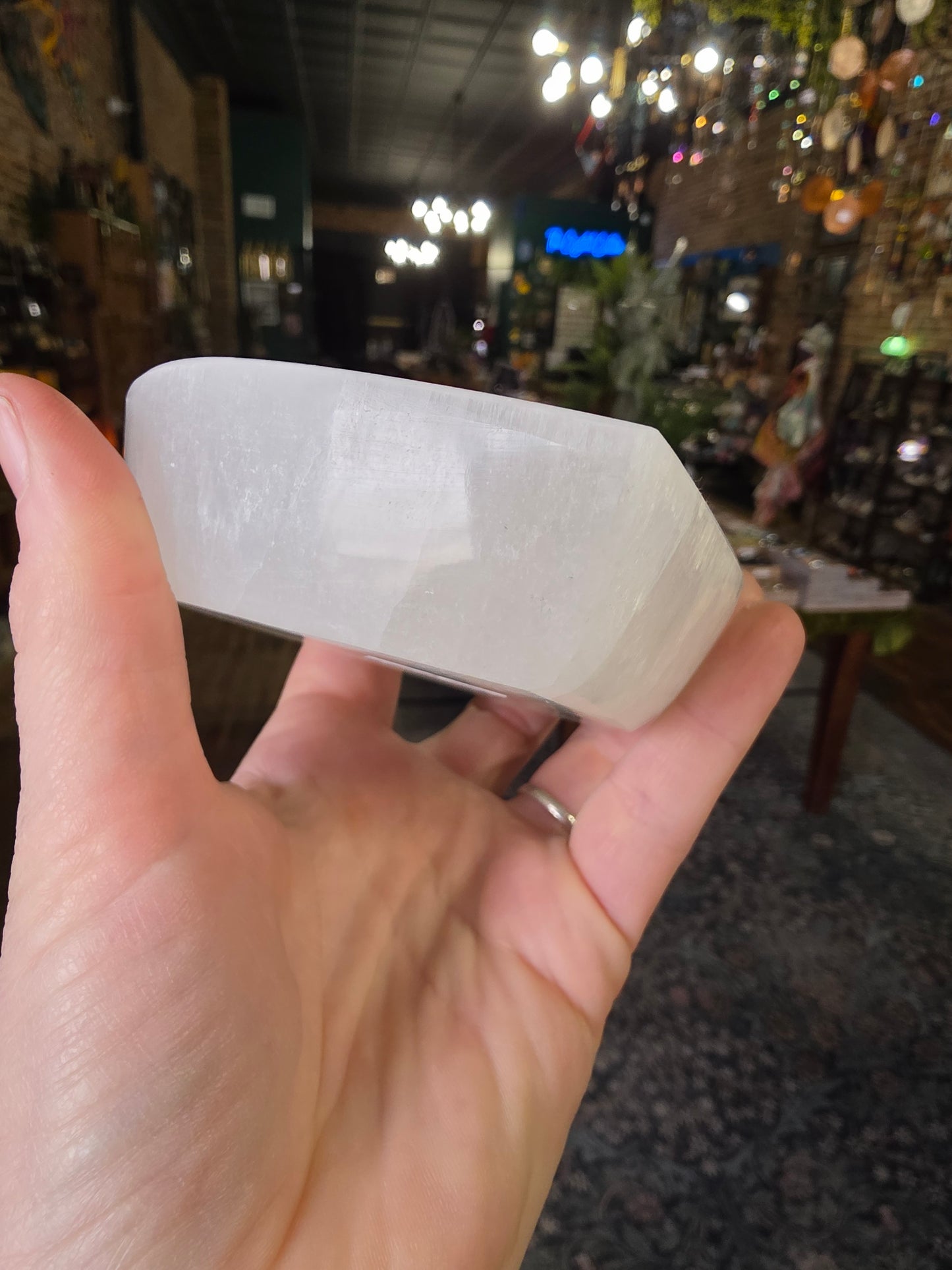 Selenite Heart Trinket Dish