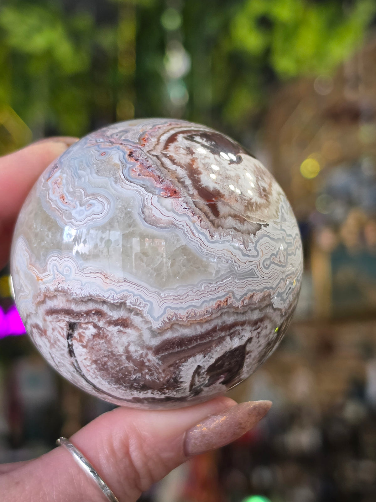 Laguna Lace Agate Sphere