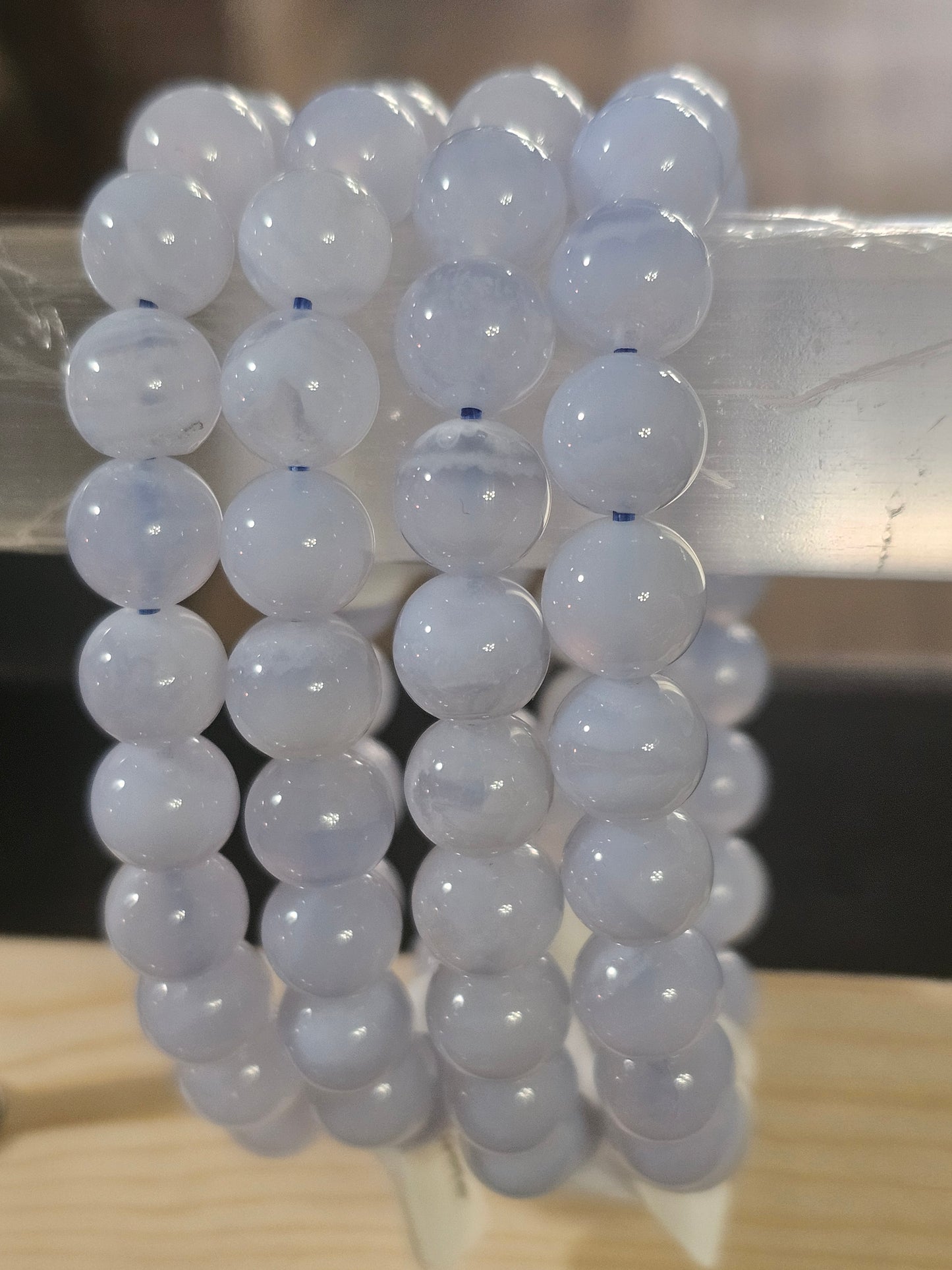 Blue Lace Agate Stretch Bracelet