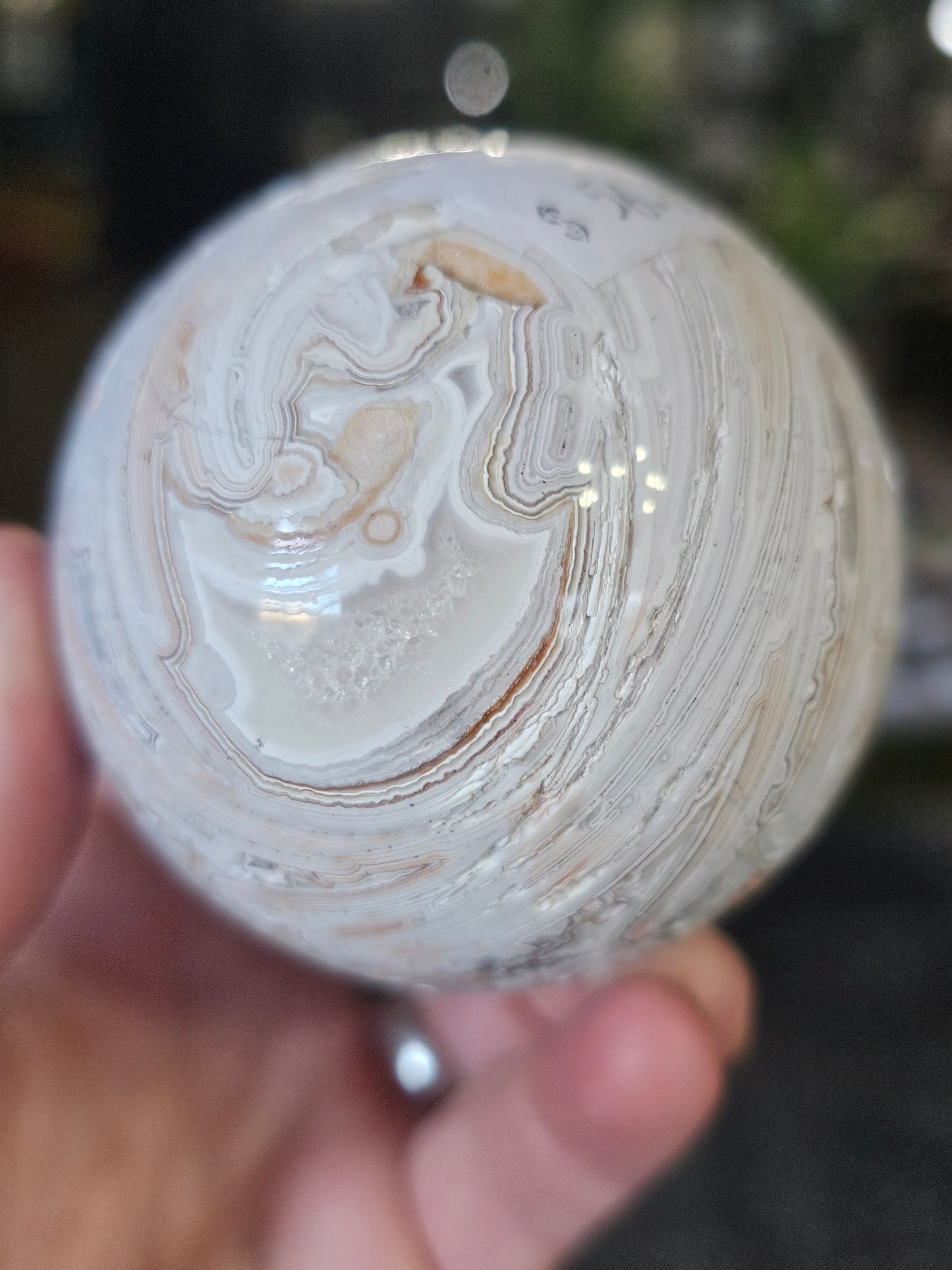 Lattice Lace Agate Sphere