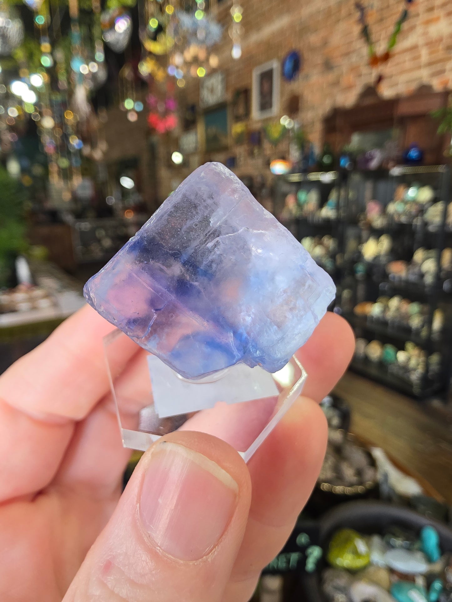 Blue Halite Cube