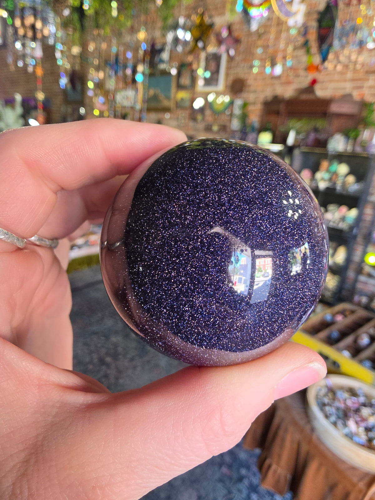 Blue Goldstone Sphere
