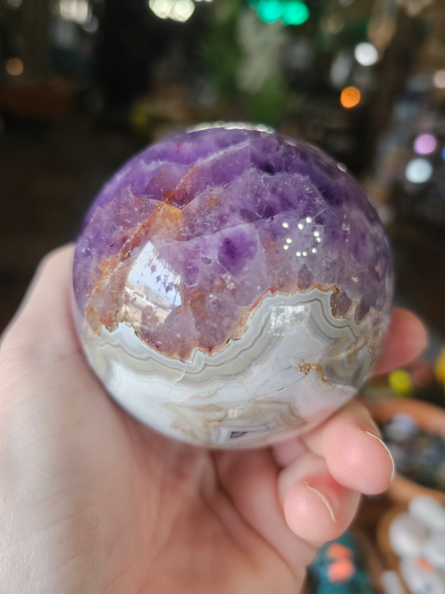 Amethyst Agate Sphere