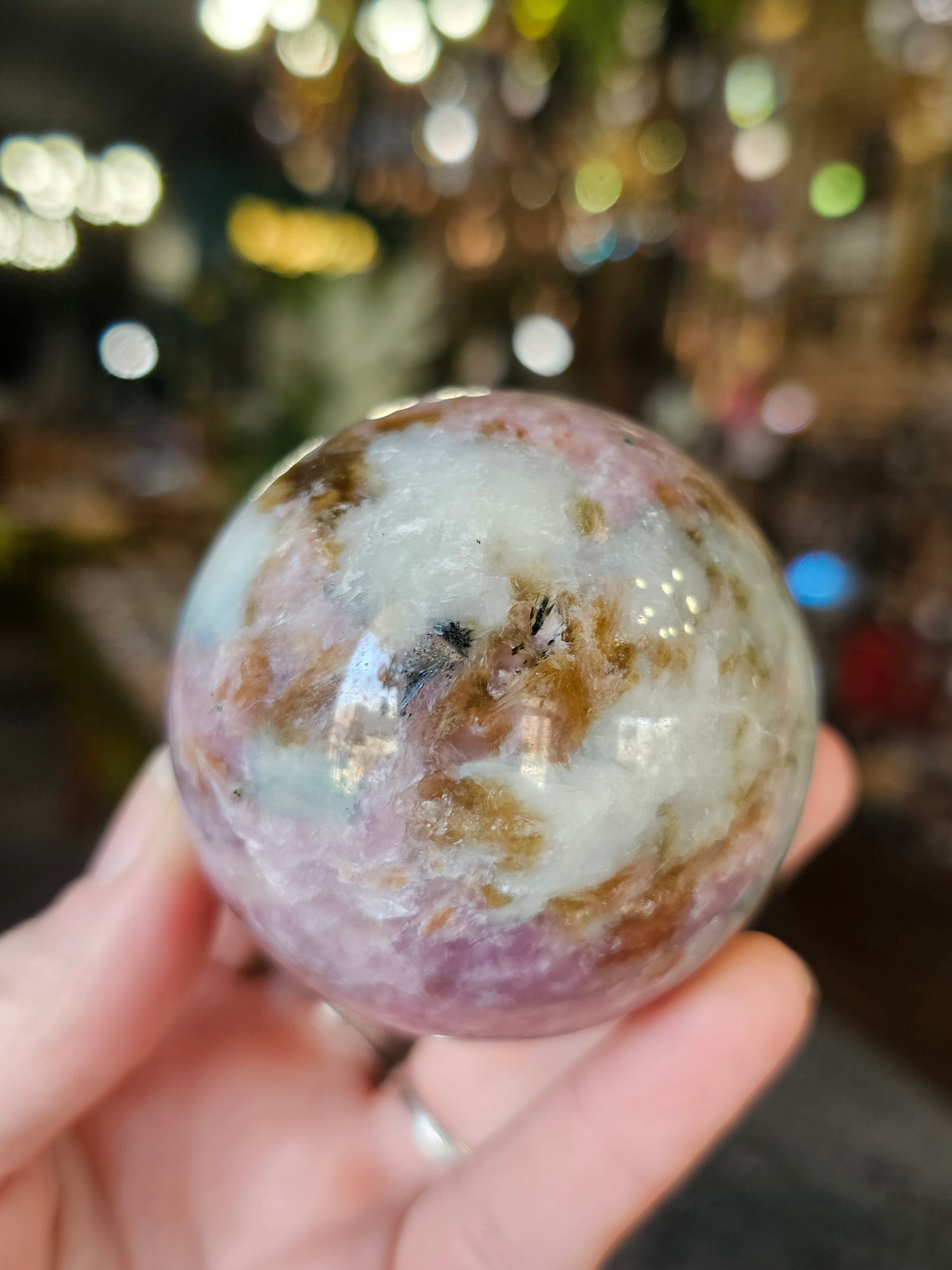 Pink Charoite with Blue Pectolite