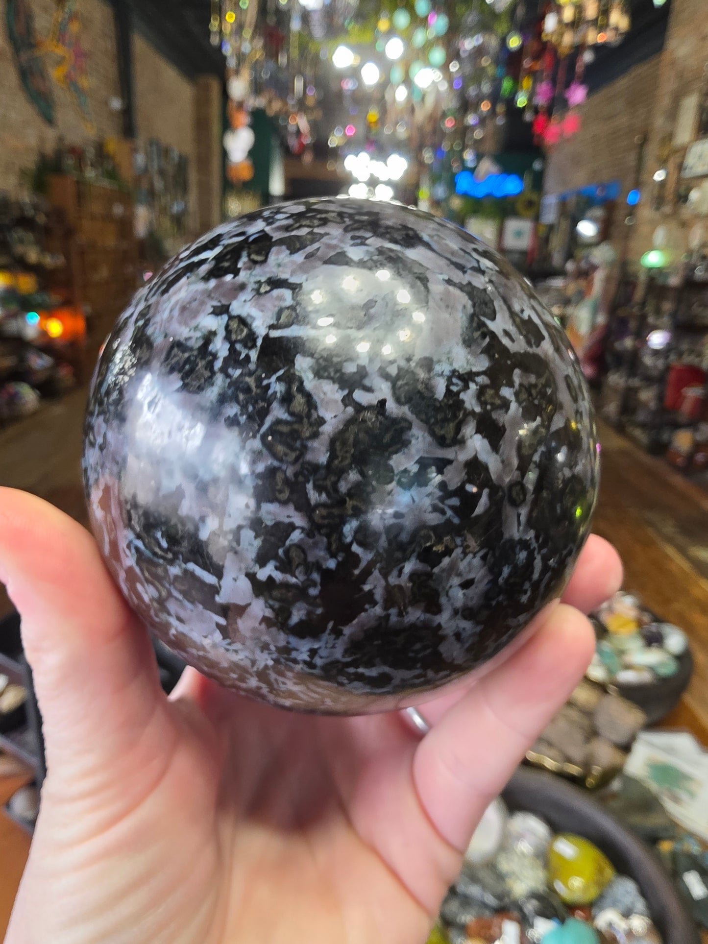 Indigo Gabro Sphere (Merlinite)