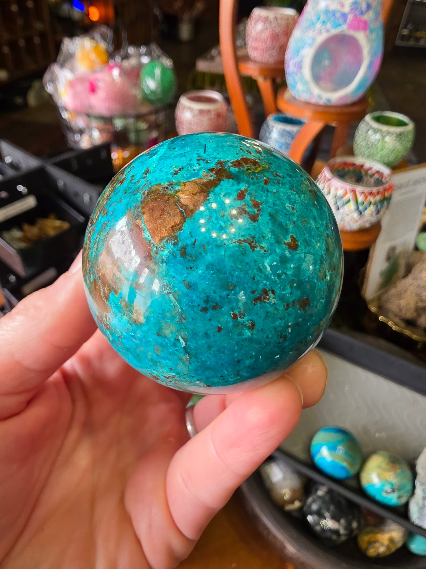 Chrysocolla Sphere