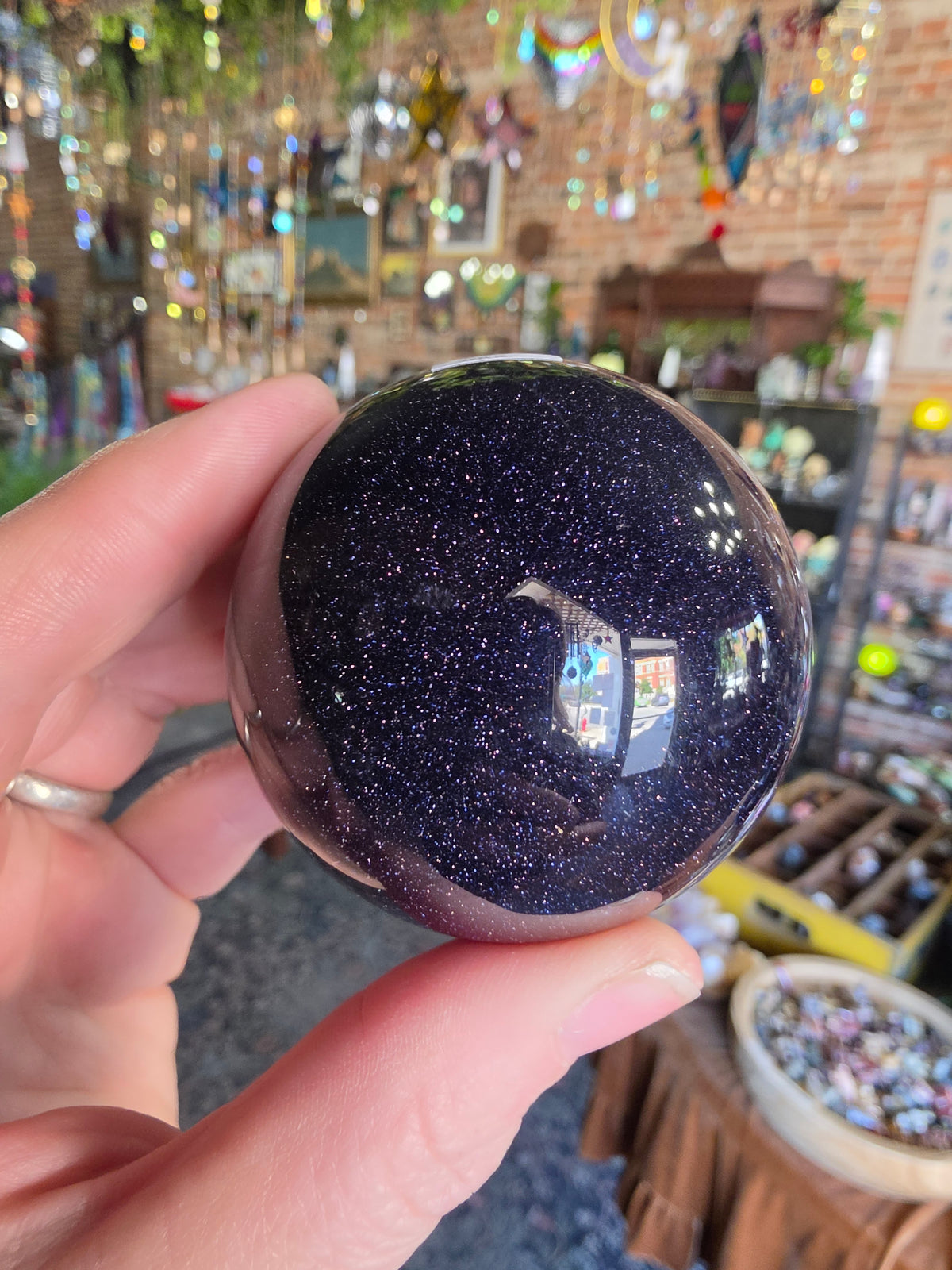 Blue Goldstone Sphere