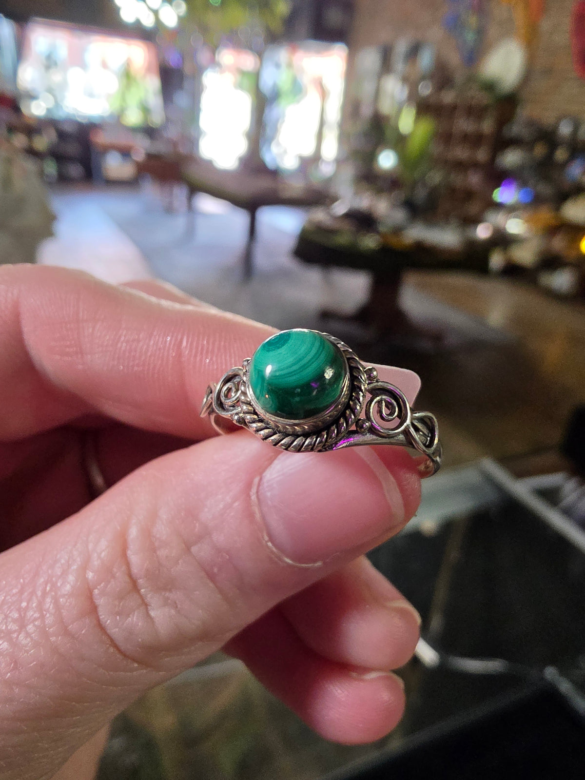 Malachite Ring Size 12