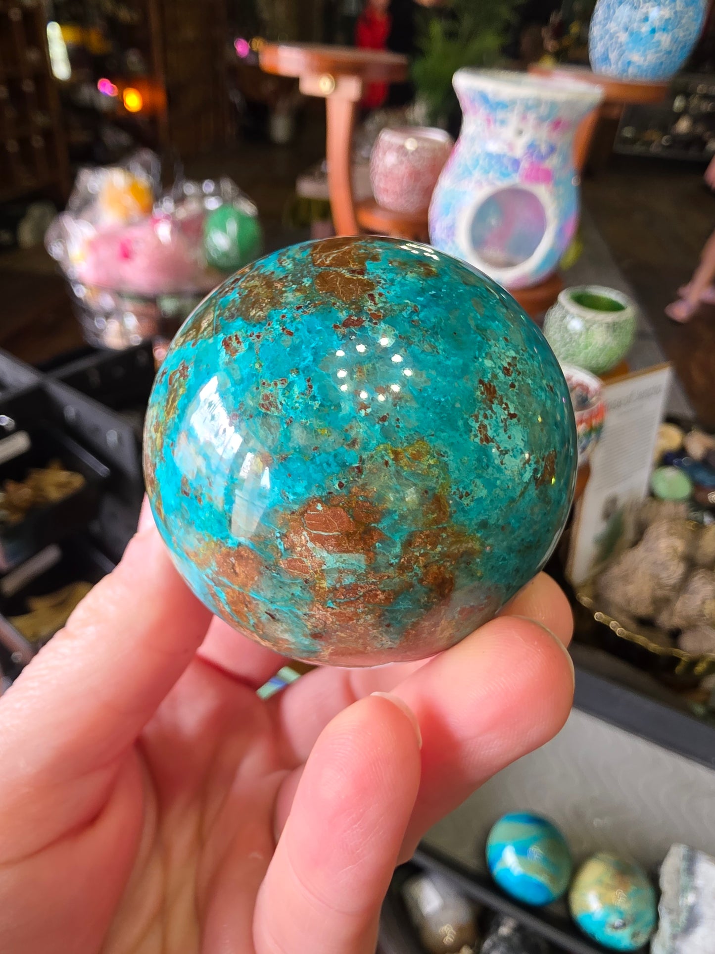 Chrysocolla Sphere