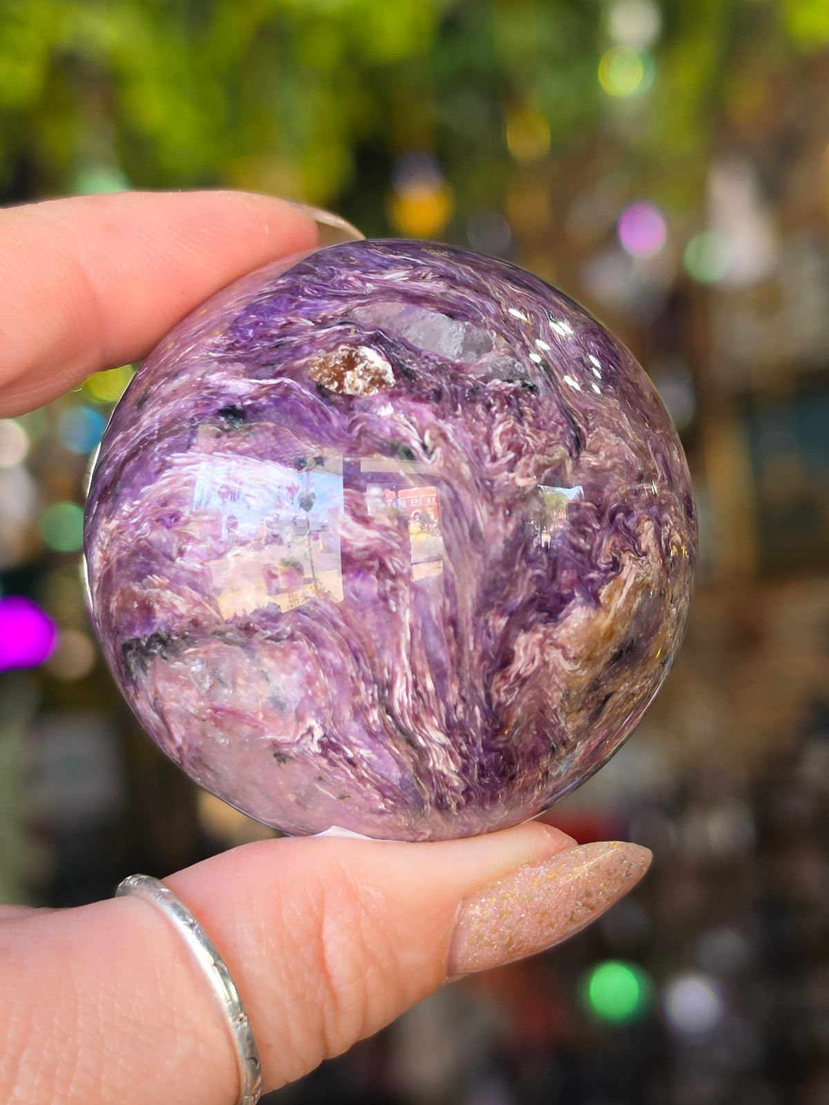 Charoite Sphere