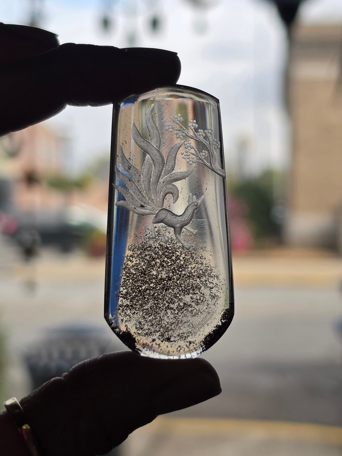 Nine Tail Fox Lazer Engraved Garden Quartz