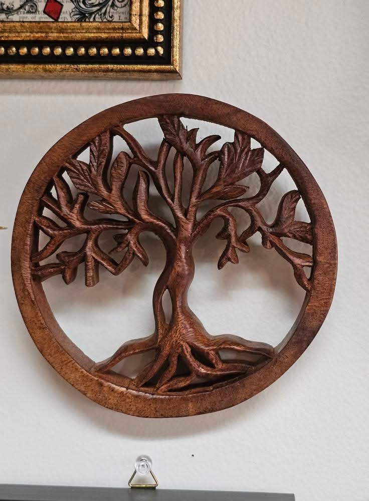 Tree of Life Wooden Carved Plaque