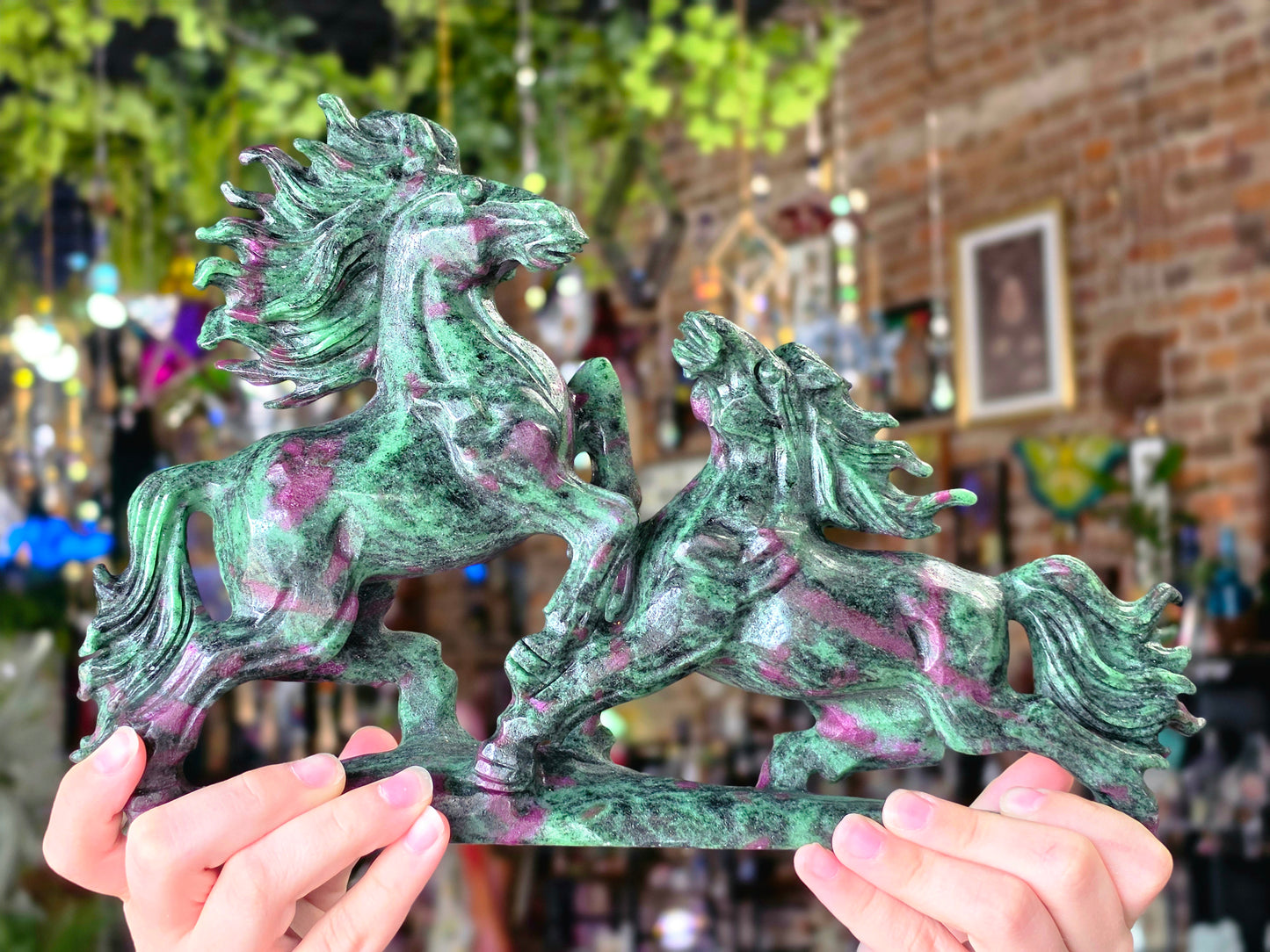 Ruby in Zoisite Stallions Carving