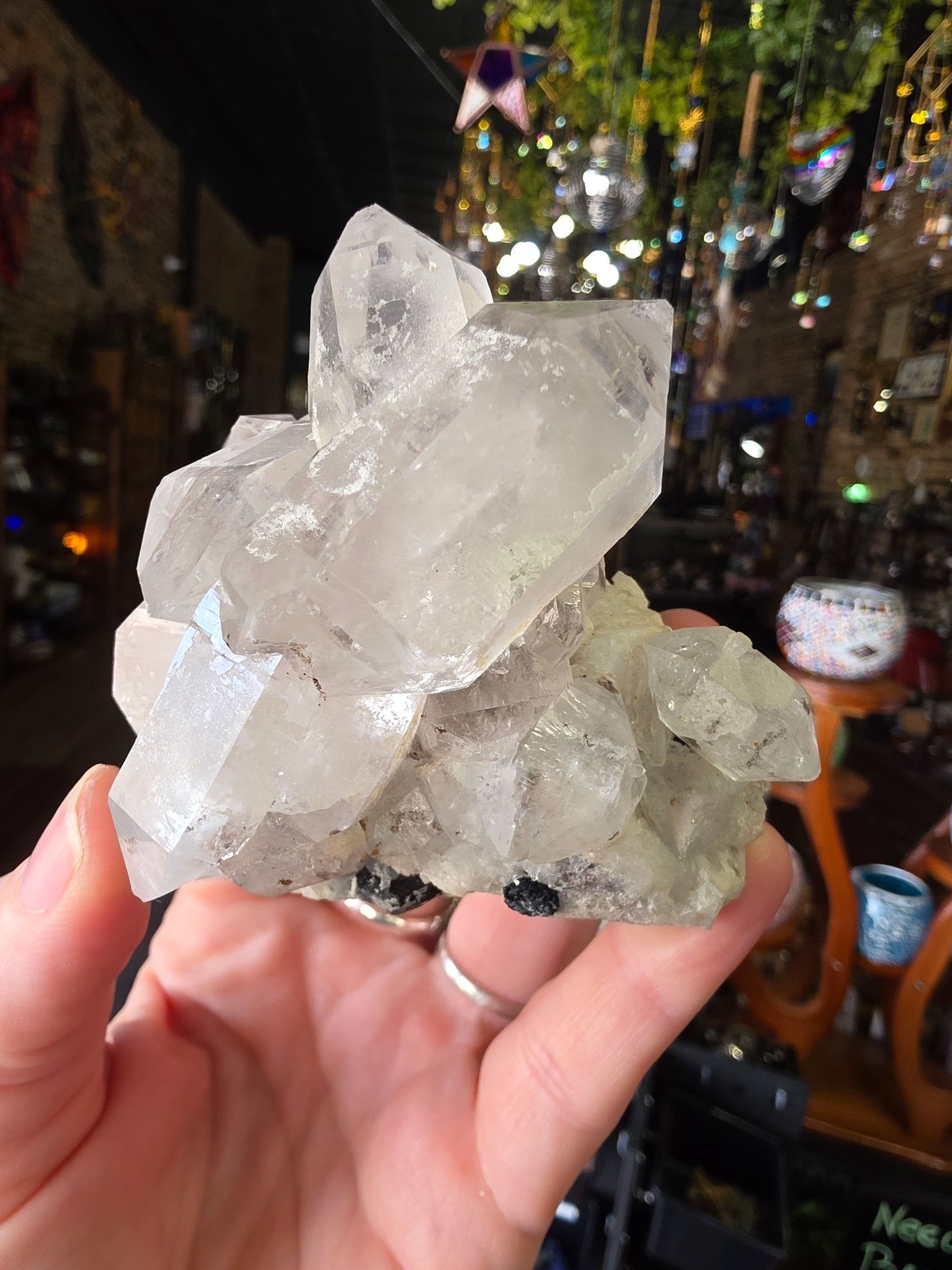Black Tourmaline and Quartz On Albite