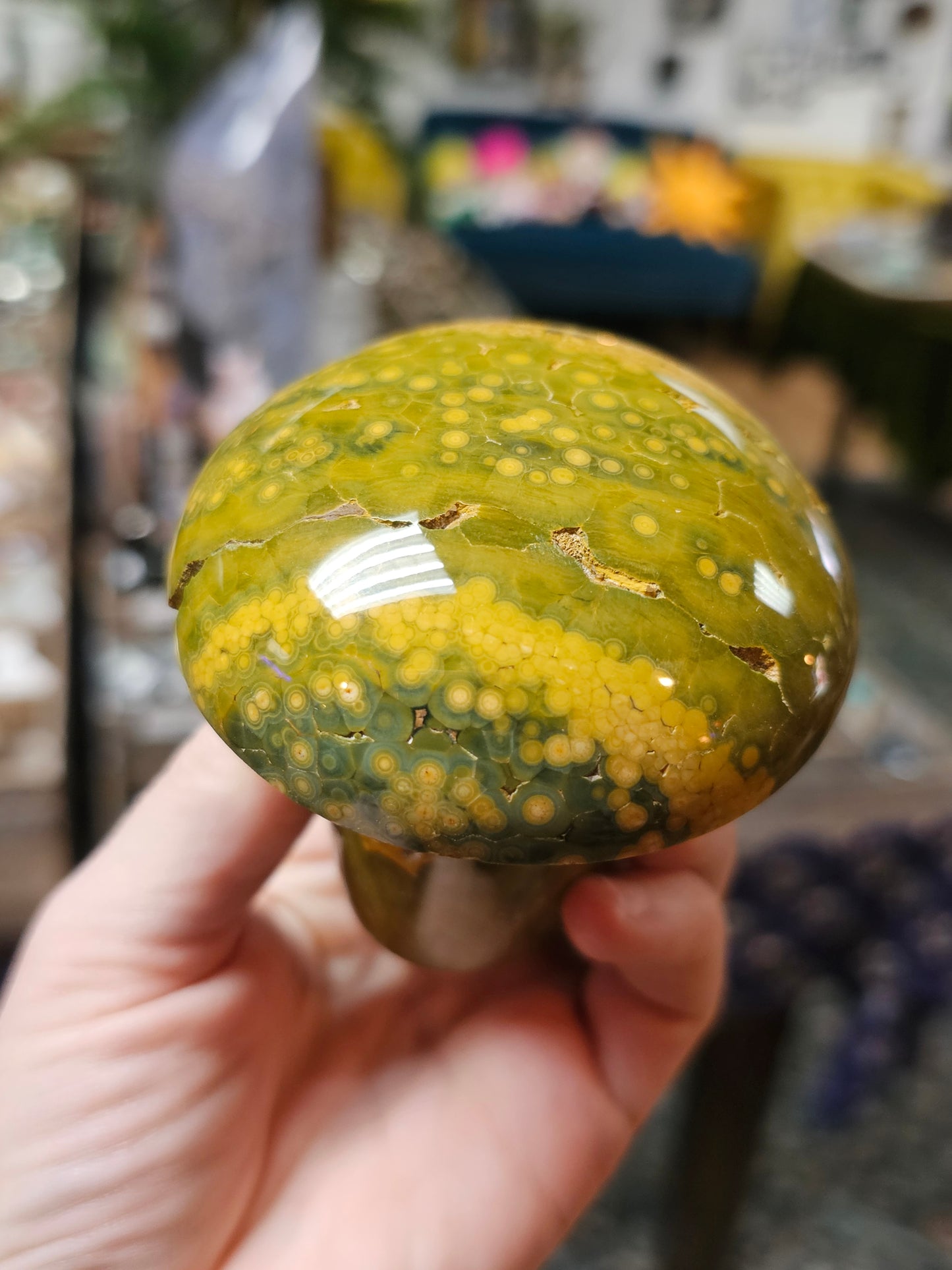 Kabamby Ocean Jasper Mushroom Carving