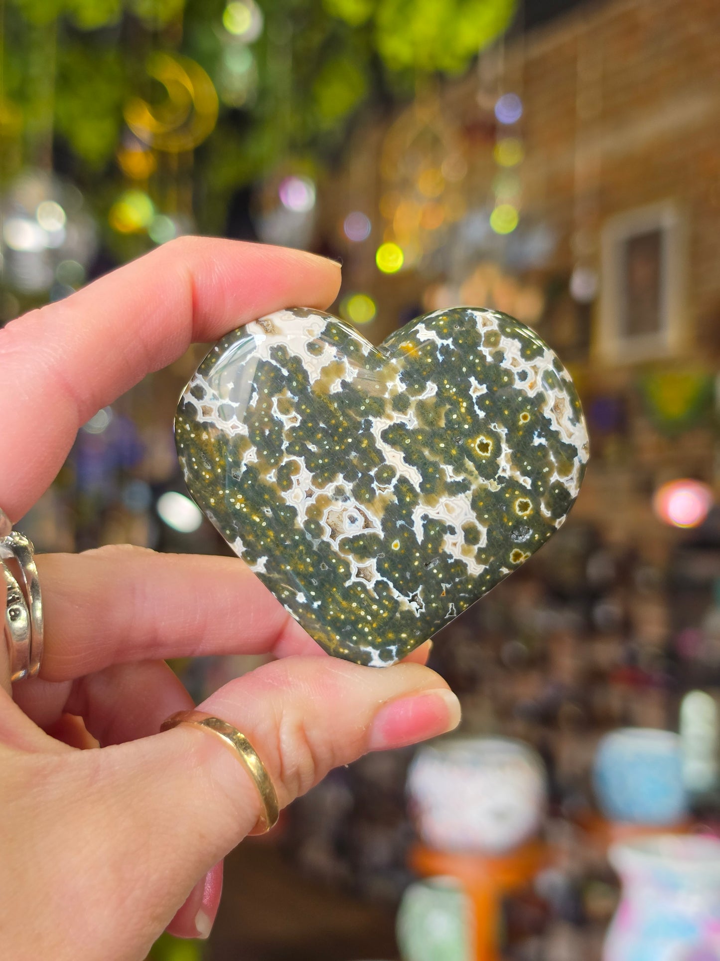Orbicular Ocean Jasper Heart