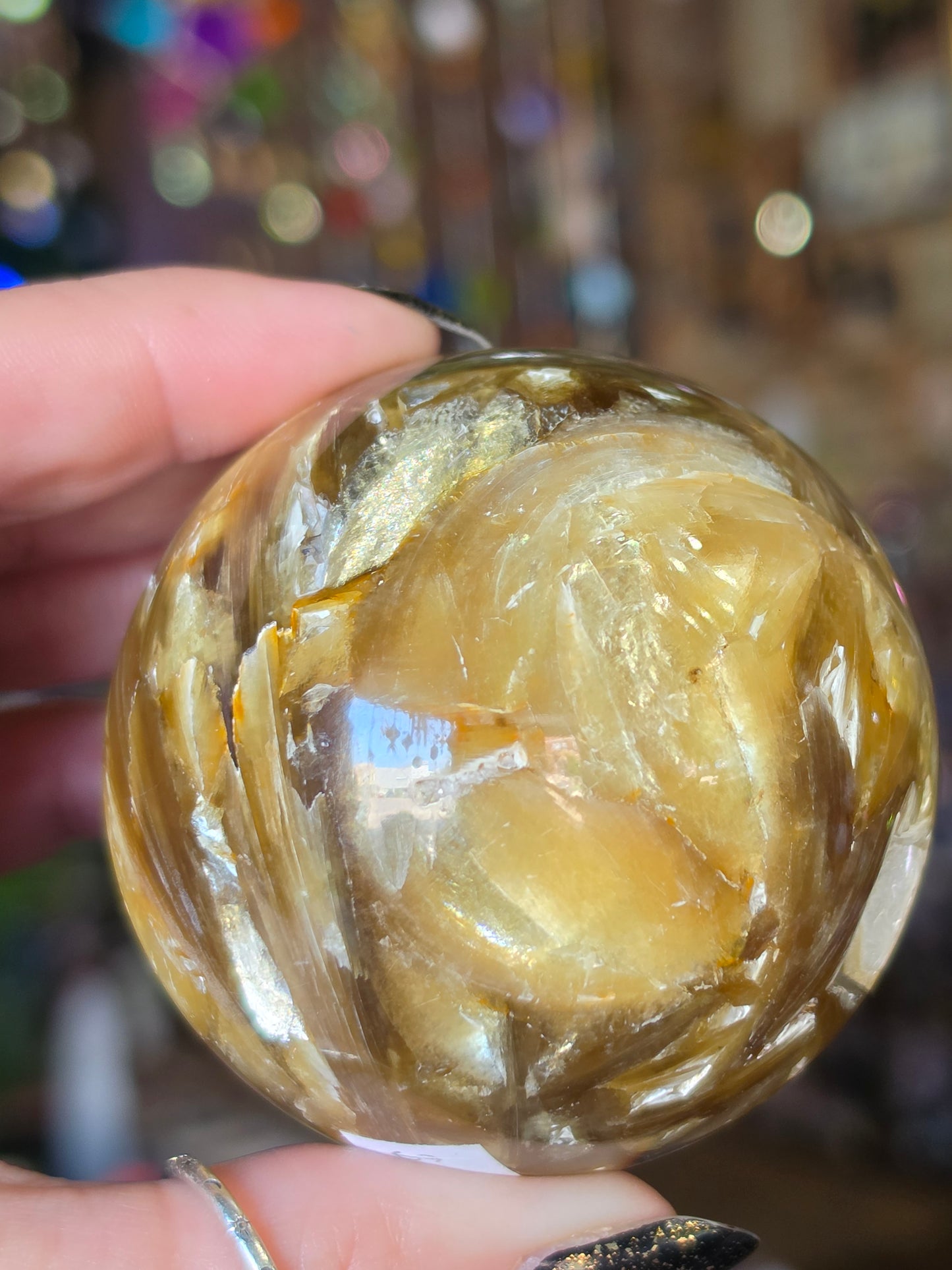 Golden Mica Sphere
