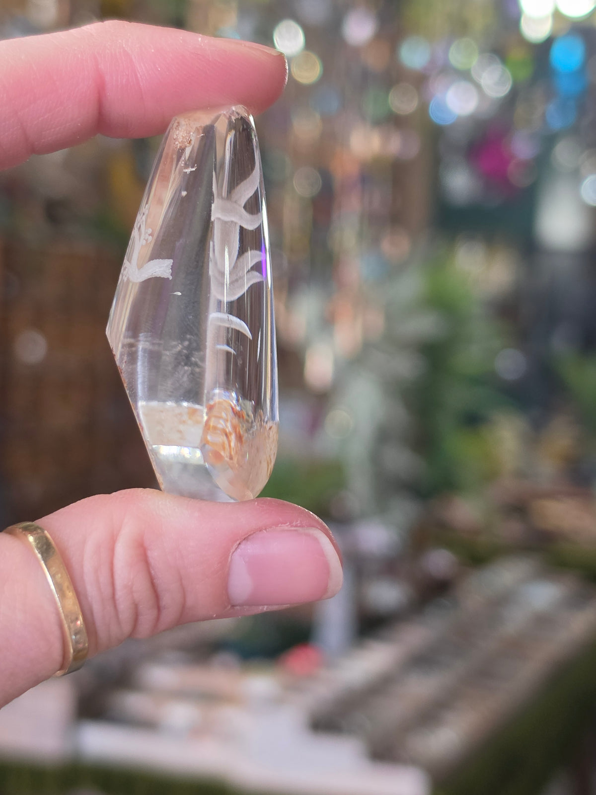 Nine Tail Fox Lazer Engraved Iron Included Quartz