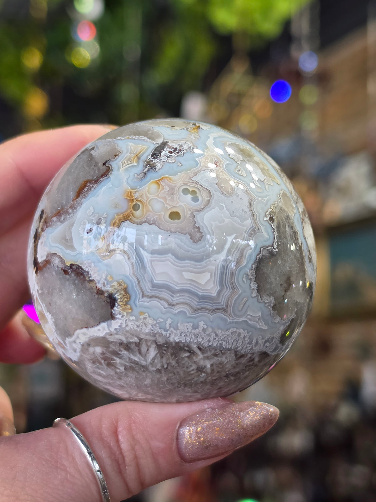 Laguna Lace Agate Sphere