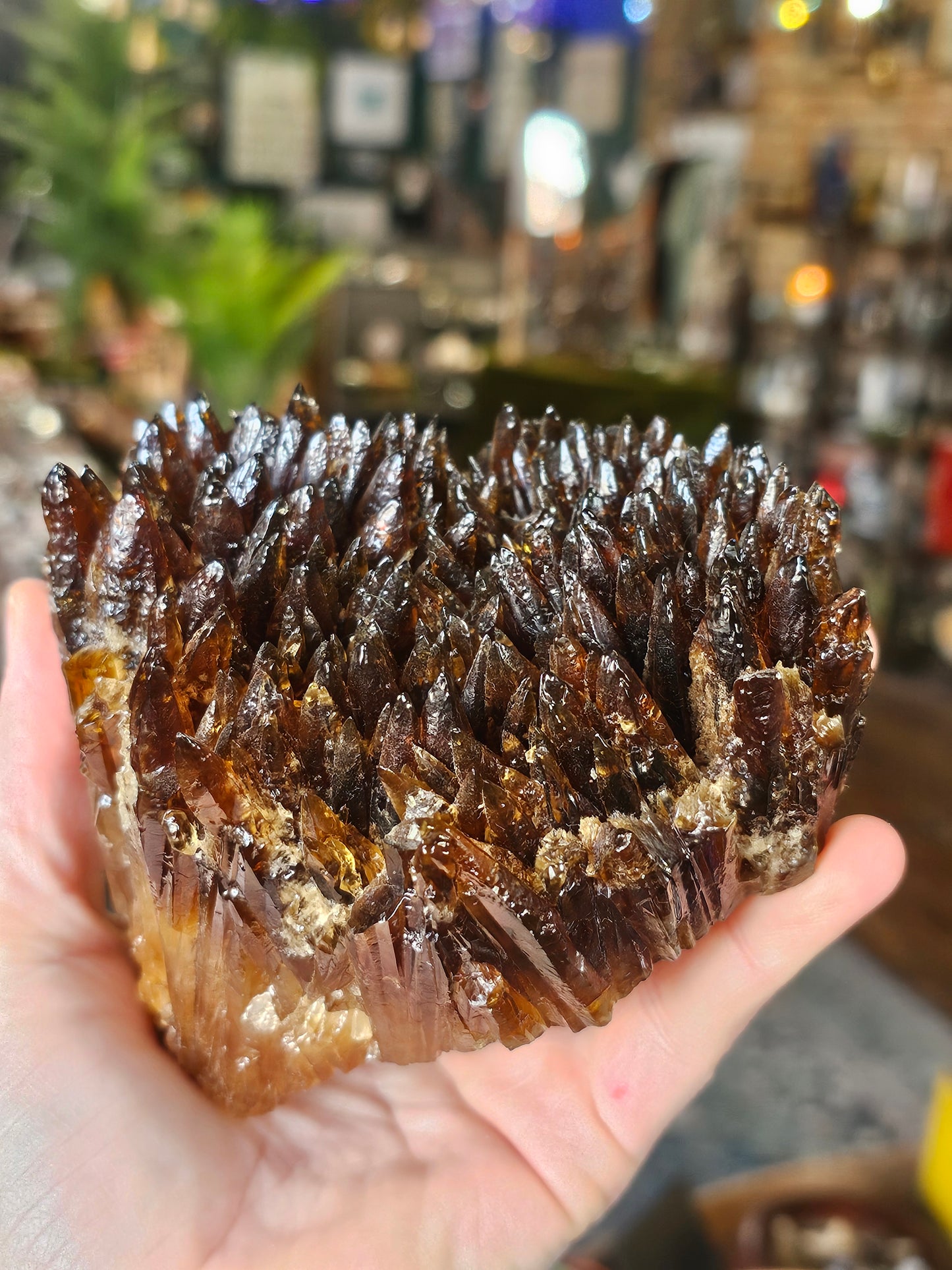 Amber Calcite