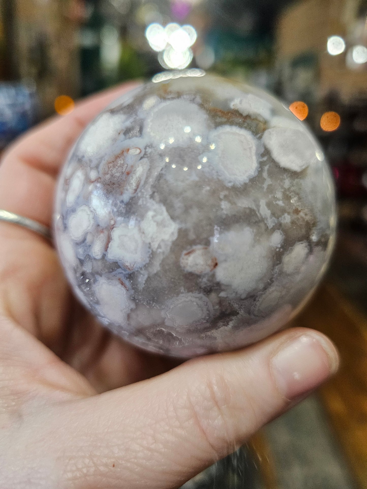 Flower Agate Sphere