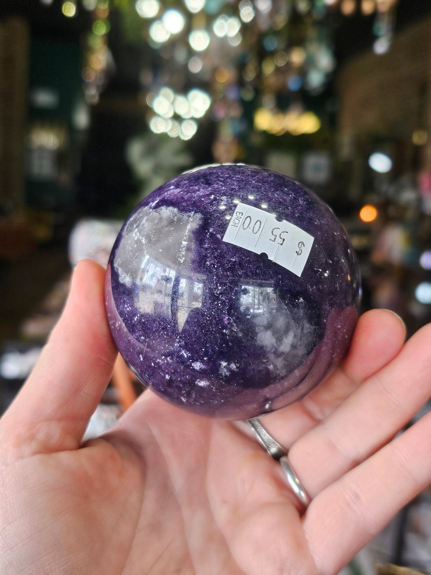 Lepidolite Sphere