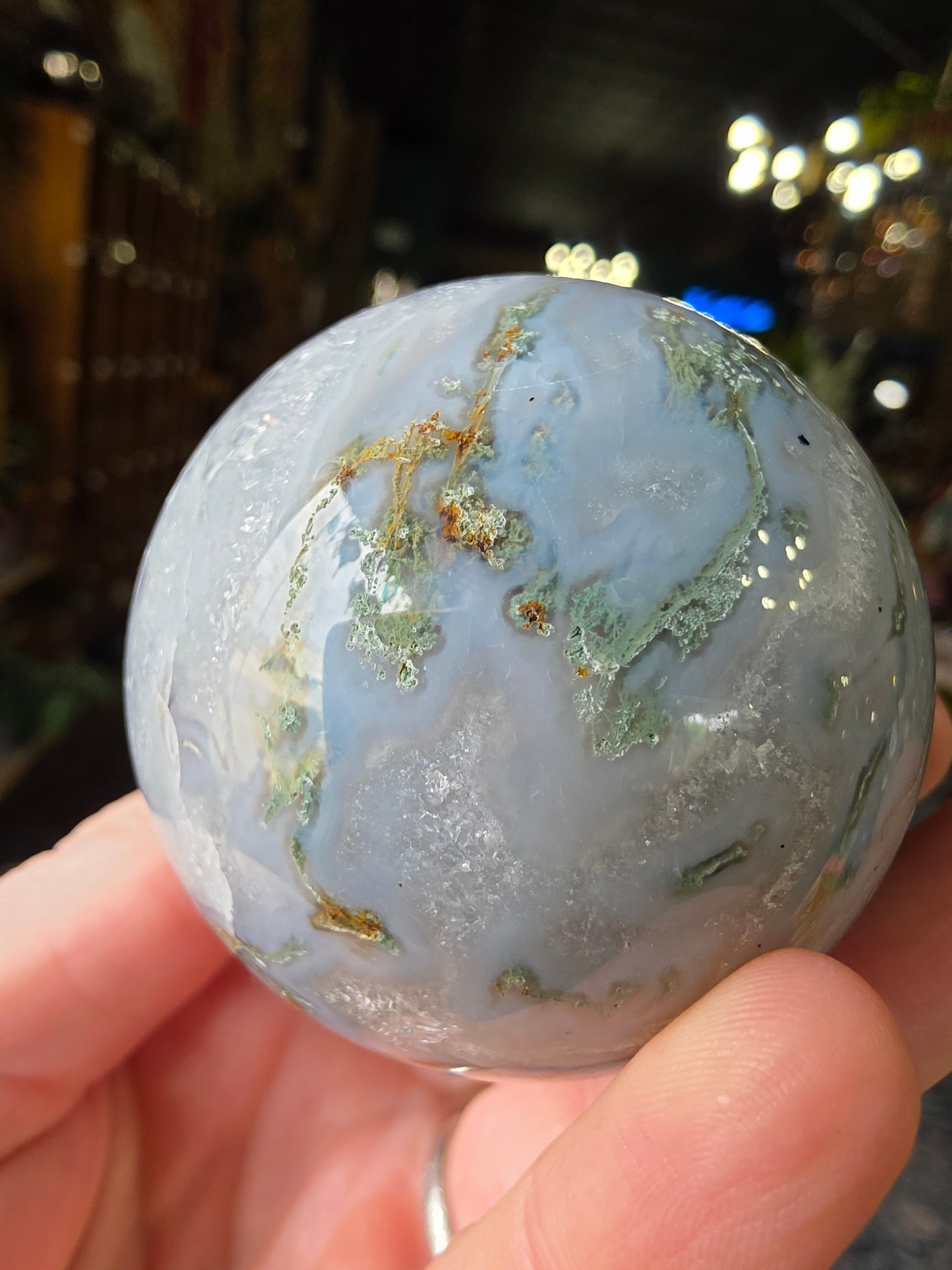 Moss agate Sphere