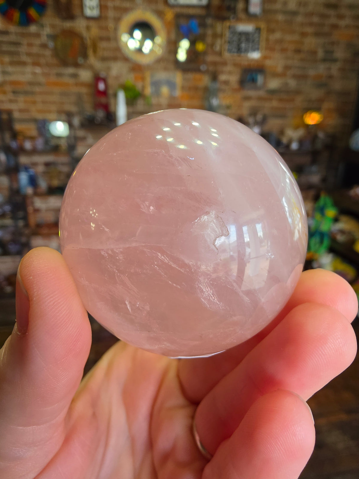 Star Rose Quartz Sphere