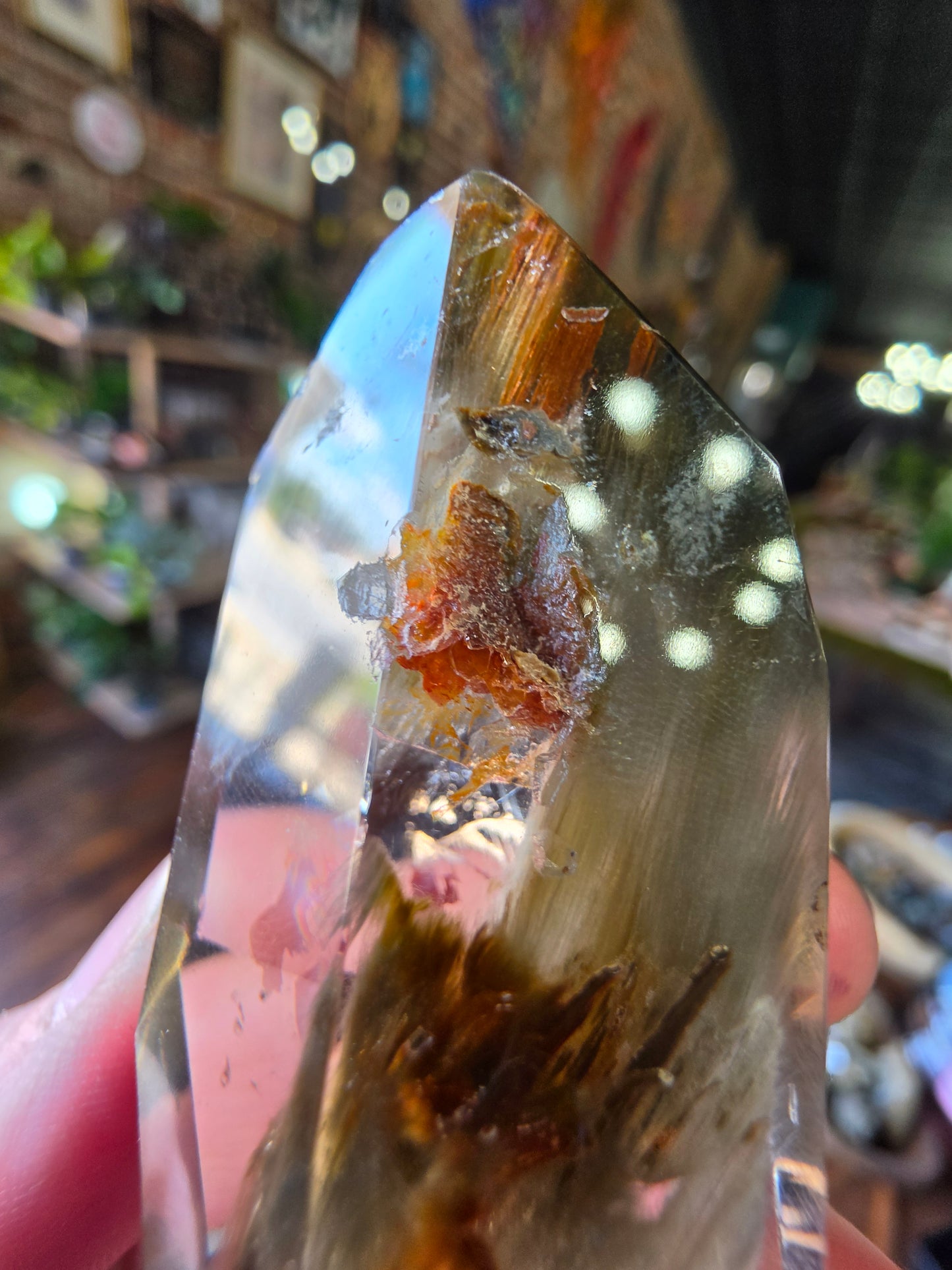 Rabbit Hair Smoky Quartz Freeform