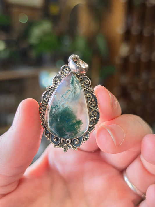 Moss Agate Pendant