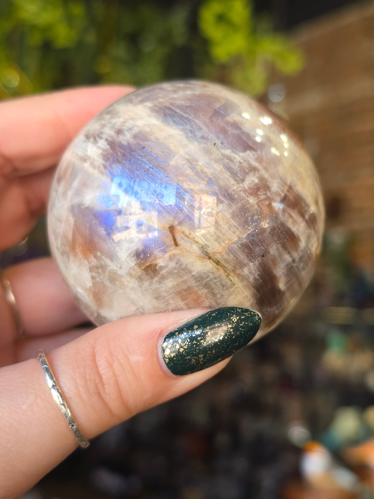 Belomorite Moonstone Sphere