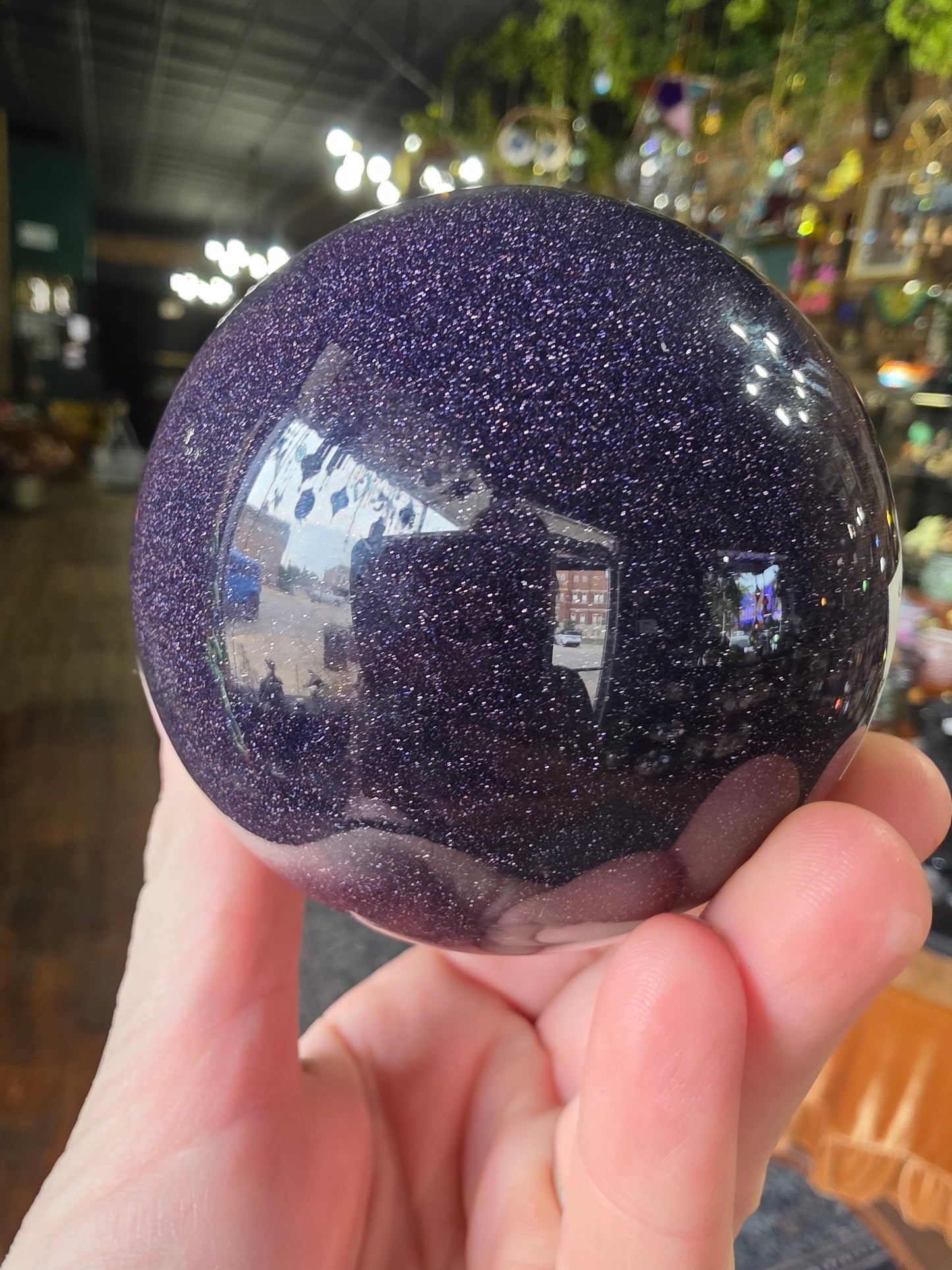 Blue Goldstone Sphere