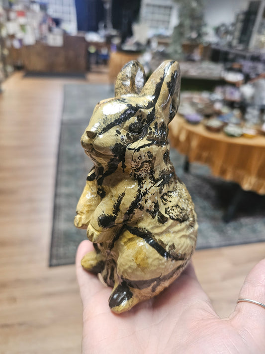 Dendritic Jasper Rabbit Carving