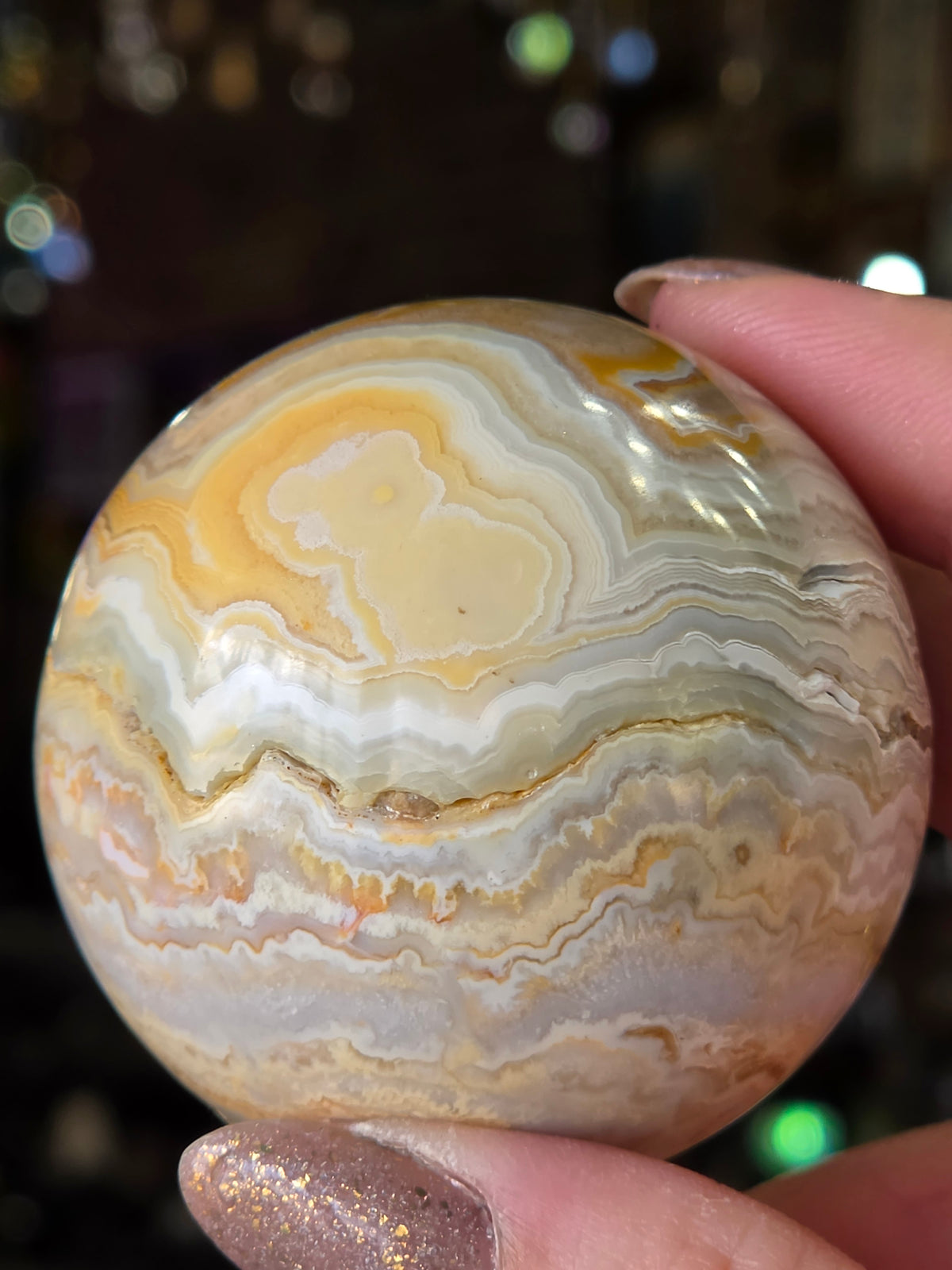 Java Lace Agate Sphere