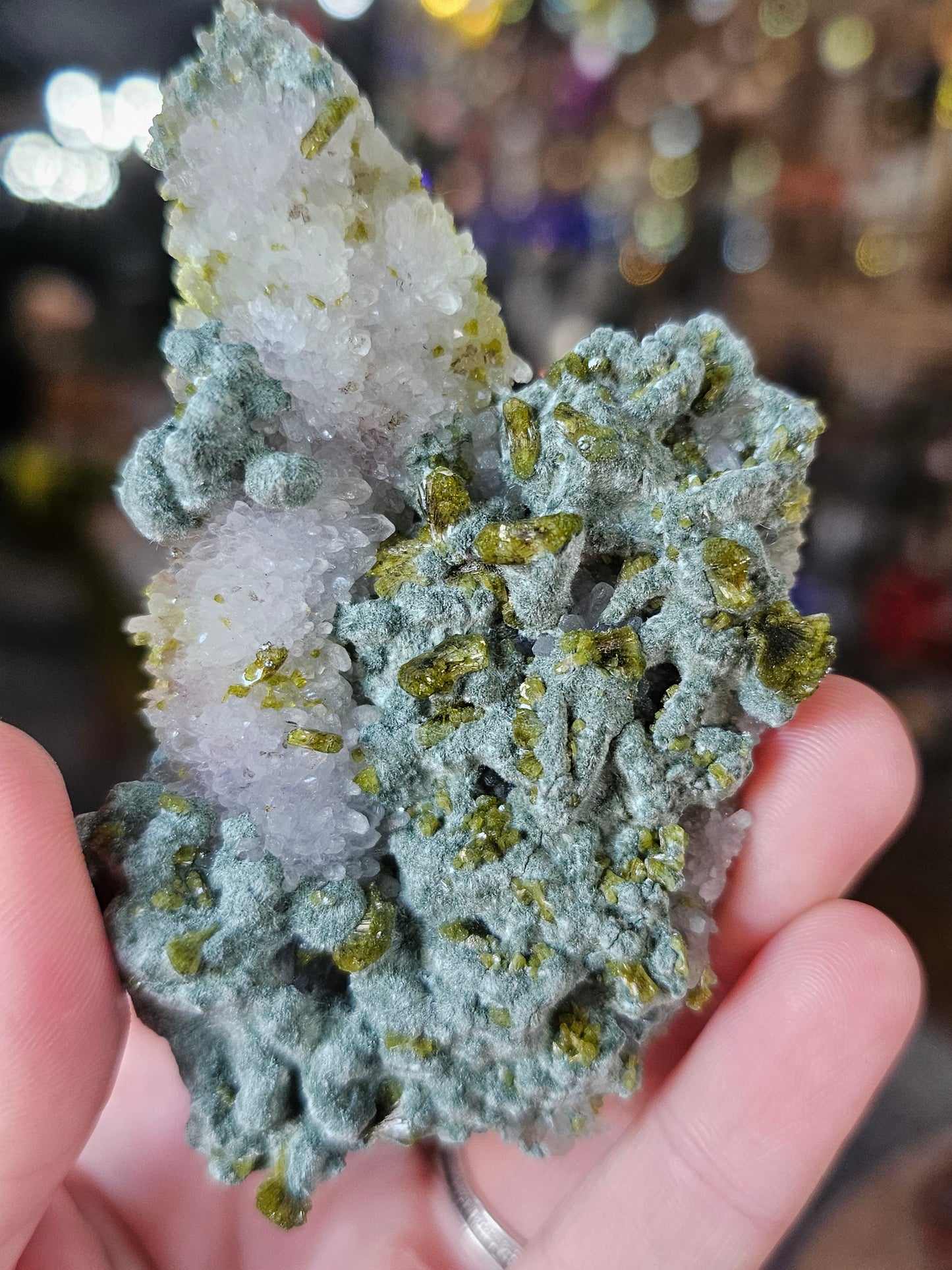 Epidote on Quartz