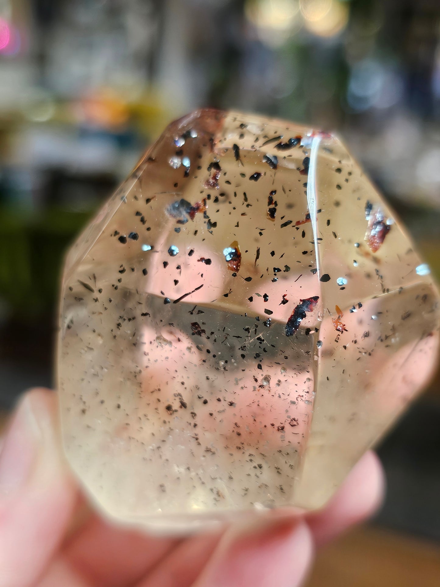 Lepidocrocite In Champagne Quartz Freeform
