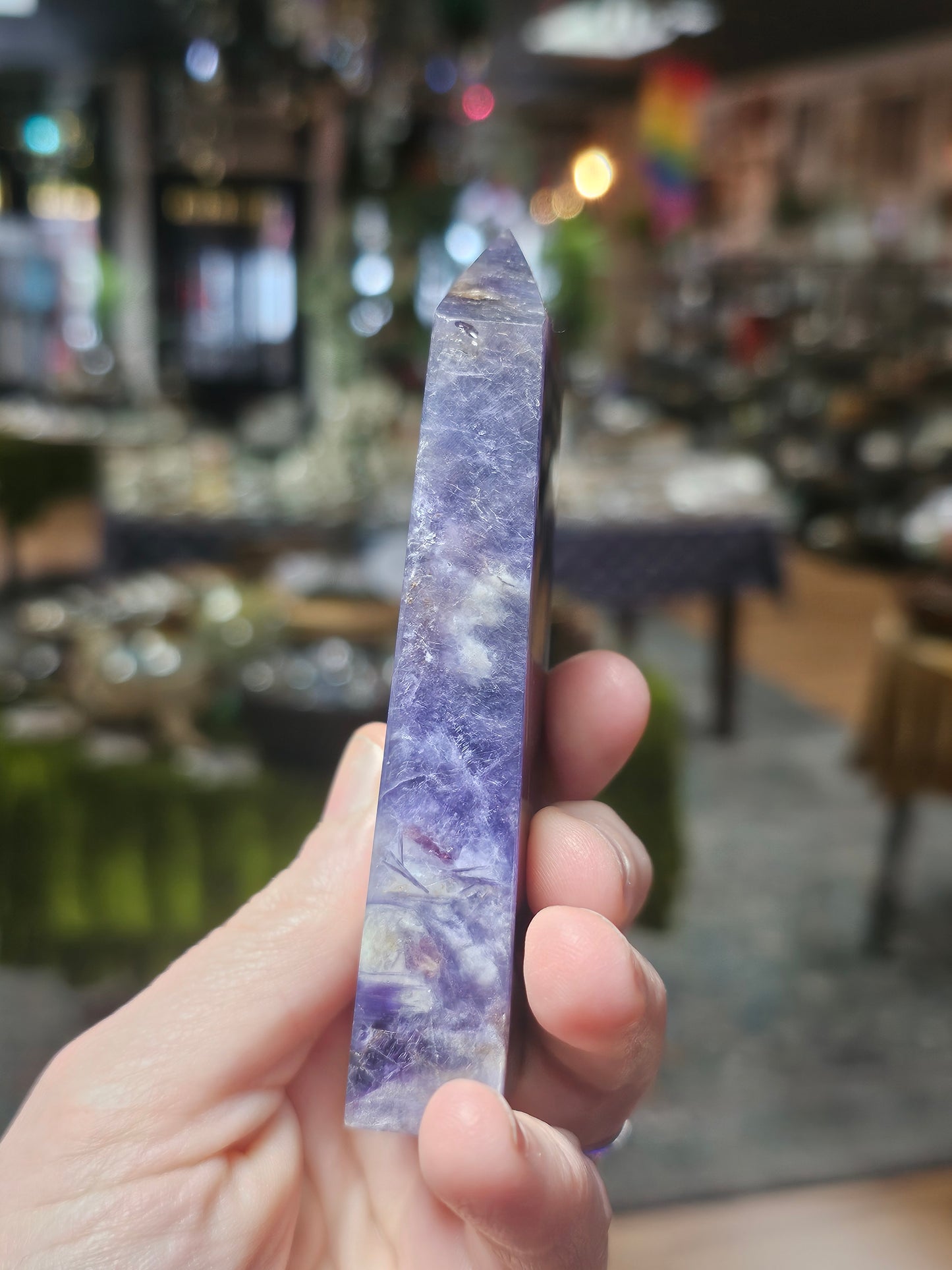 Gem Lepidolite Tower