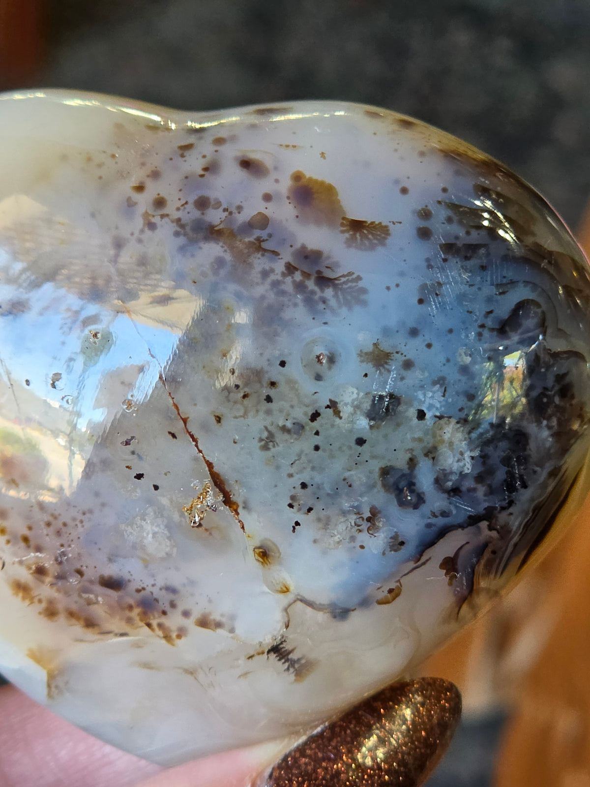 Dendritic Agate Heart