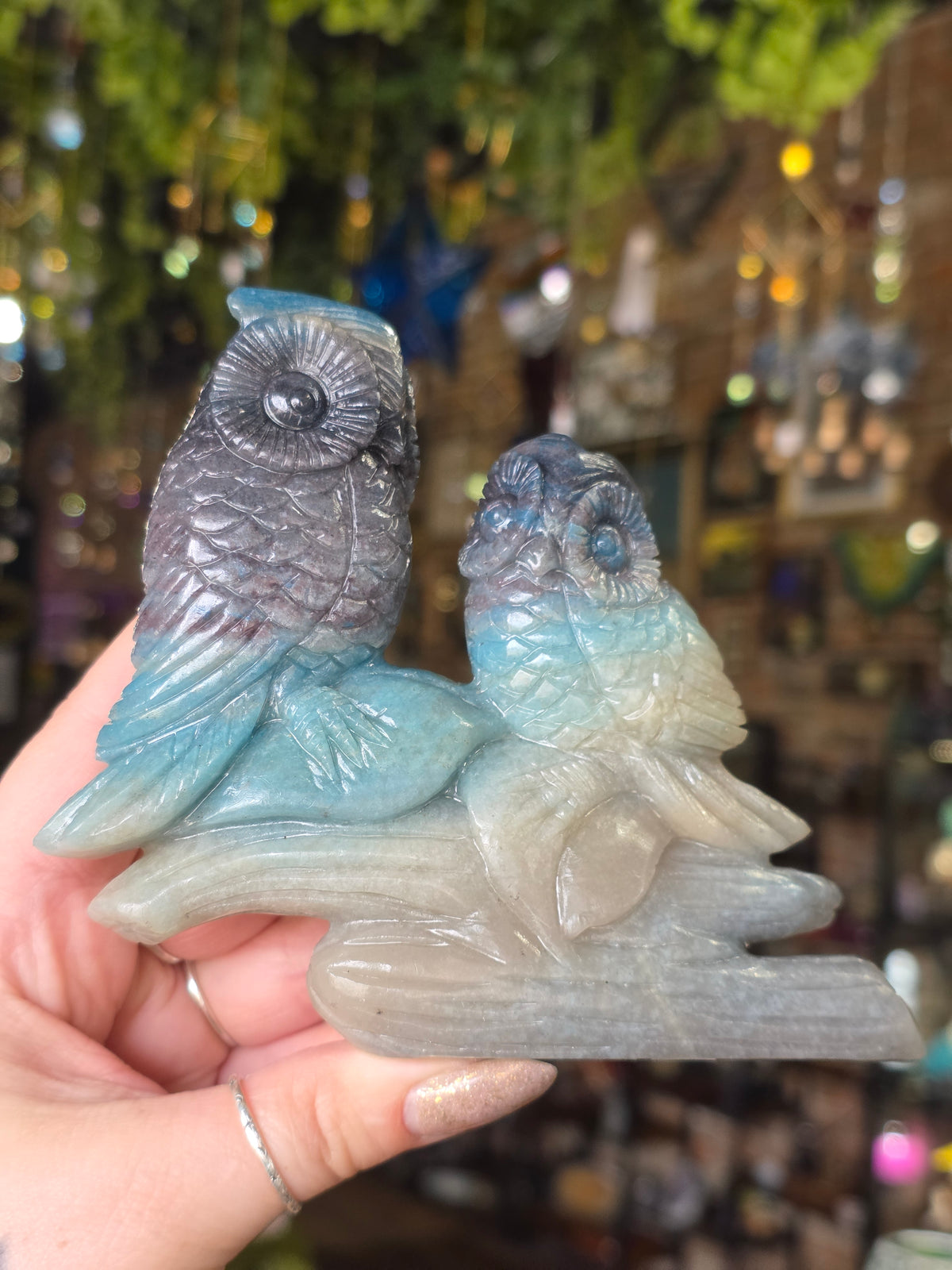 Trolleite Owl Carving
