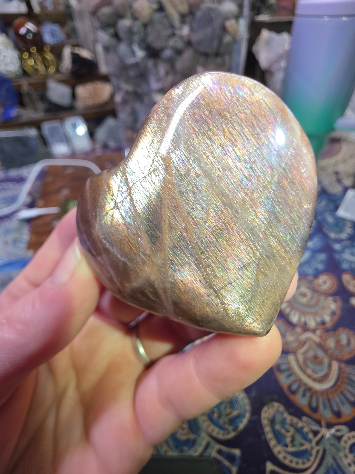Tanzanian Sunstone Heart