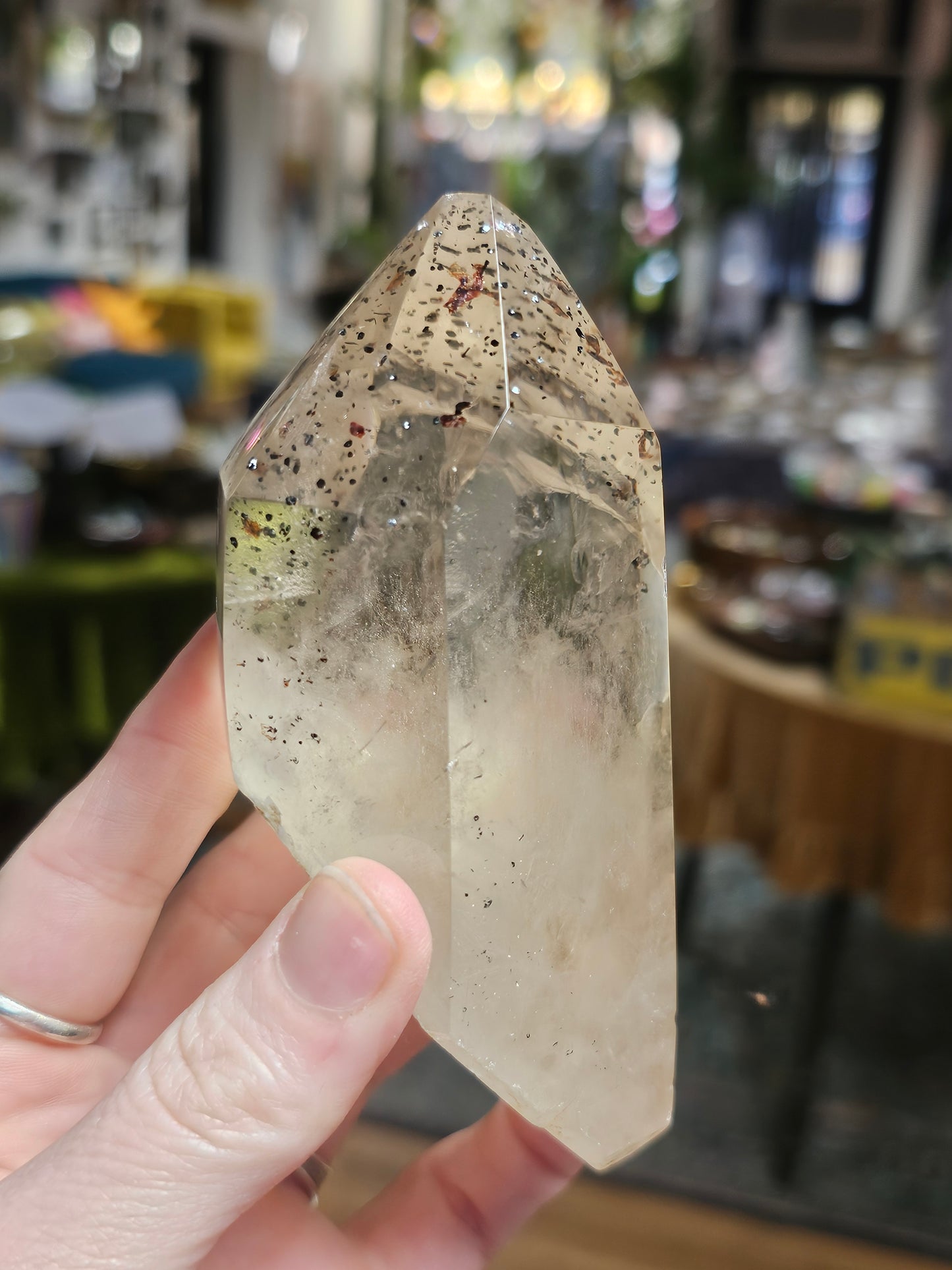 Lepidocrocite In Champagne Quartz Point