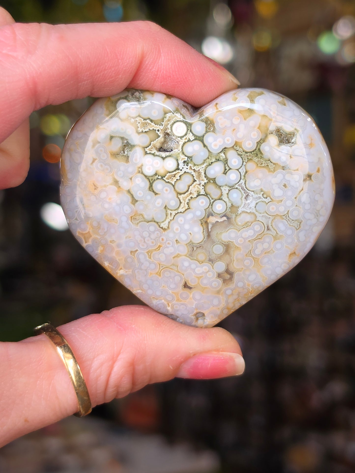 Orbicular Ocean Jasper Heart