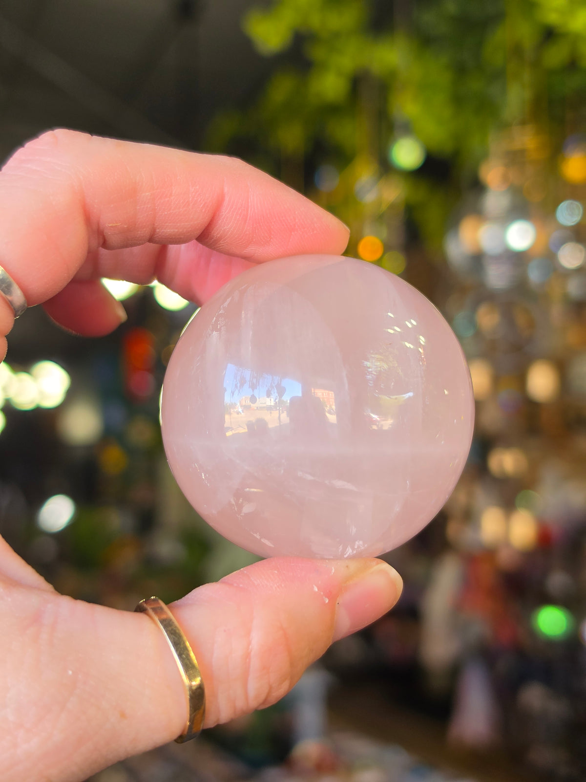 Star Rose Quartz Sphere